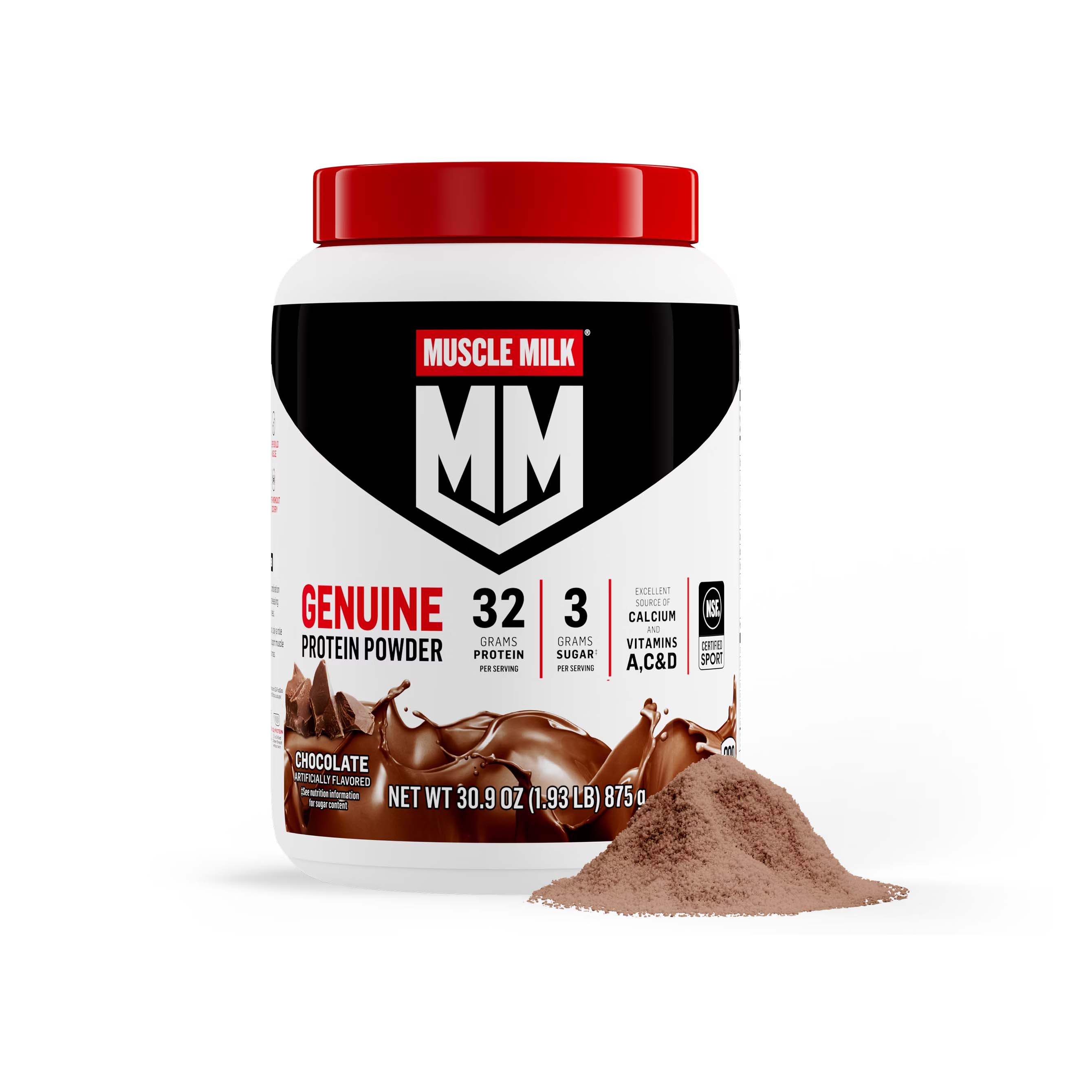 Gatorade Muscle Milk Genuine Protein Powder (30 Oz) Protein Powder Chocolate | 2340WJMTV