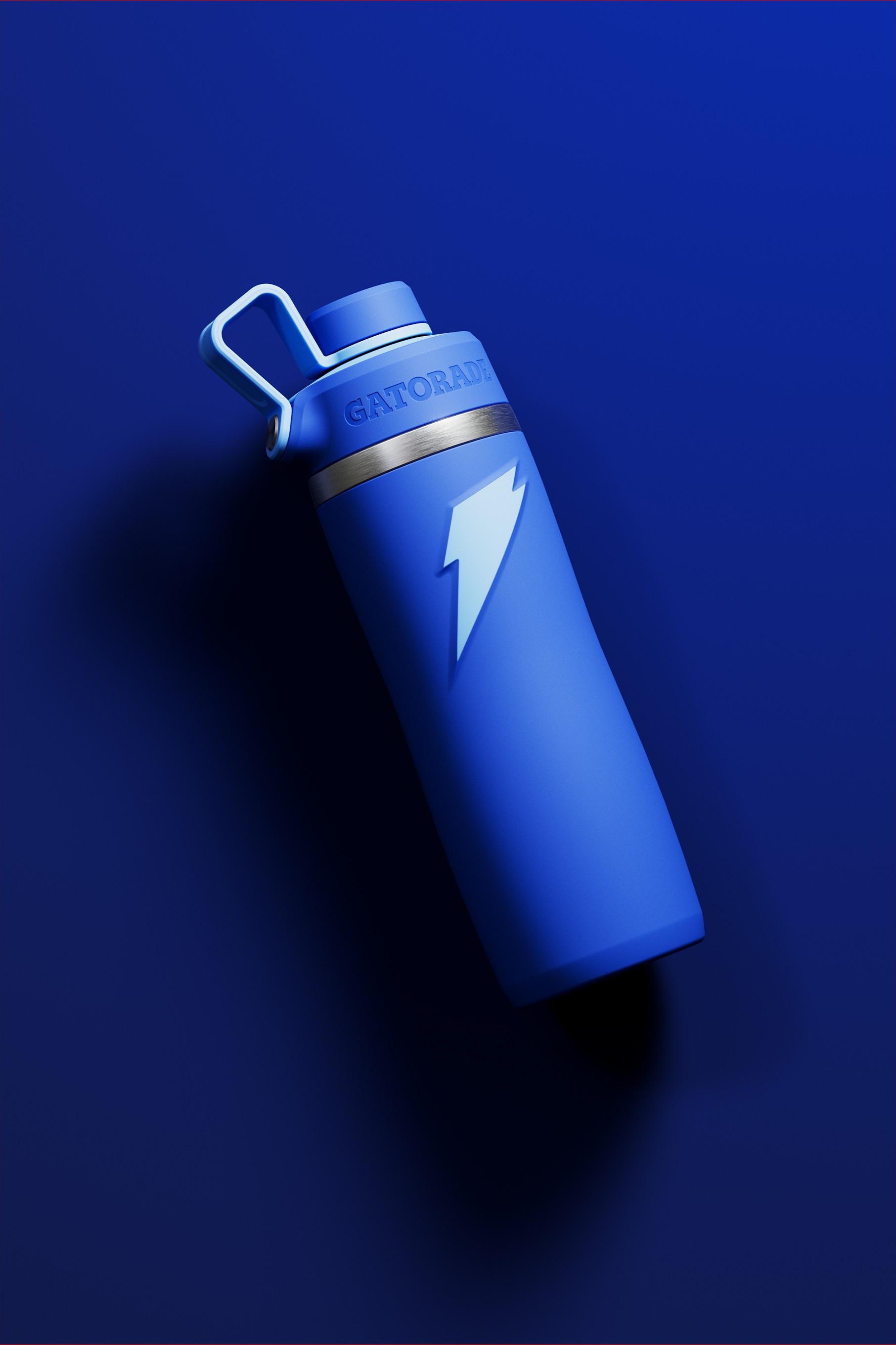 Gatorade Overtime Stainless Steel Water Bottle (Straw Cap) Bundle 22oz Bottles Blue | 6045XSYRA